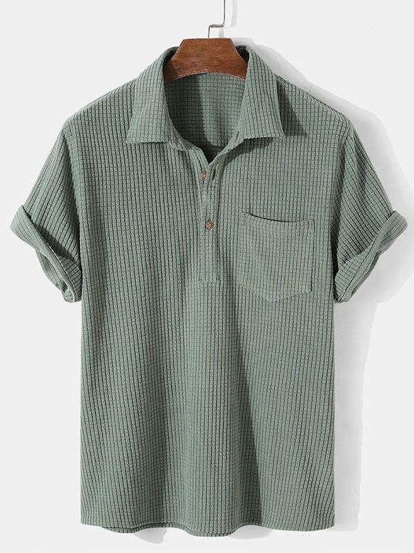 Men's Summer Shirt in Breathable Short-Sleeve Cotton Blend
