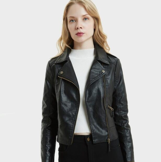 Women's Short Jacket with Snake Pattern, Zip Closure, and Structured Design