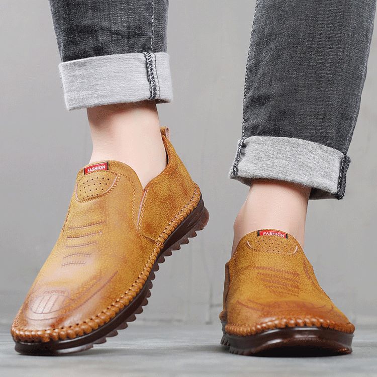 Sneakers da Uomo con Aspetto Pelle e Tomaia Traspirante – Suola Antiscivolo