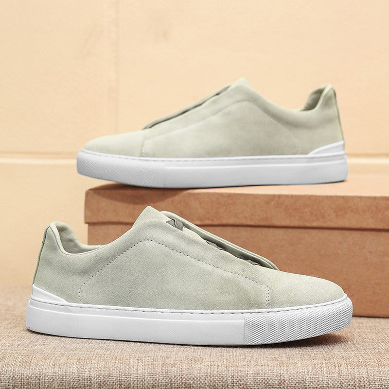Scarpe Uomo con Lacci, Punta Arrotondata e Tomaia in Stile Pelle – Scarpe Casual
