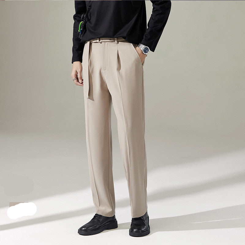 Pantaloni Uomo Eleganti a Gamba Larga con Cintura Staccabile – Vestibilità Ampia