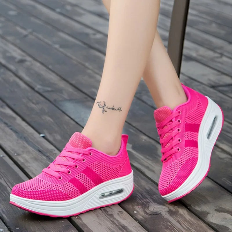 Sneakers Donna Soletta Gel Ammortizzata Aria Suola Larga Supporto – Scarpe Comode