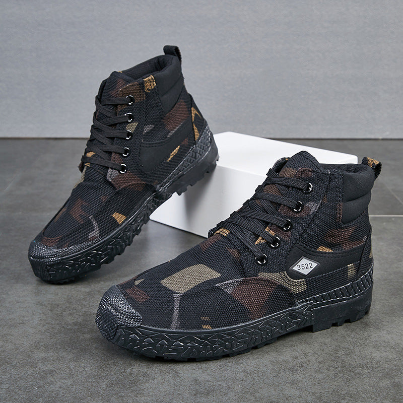 Botas de invierno altas para hombre con aislamiento grueso y suela antideslizante