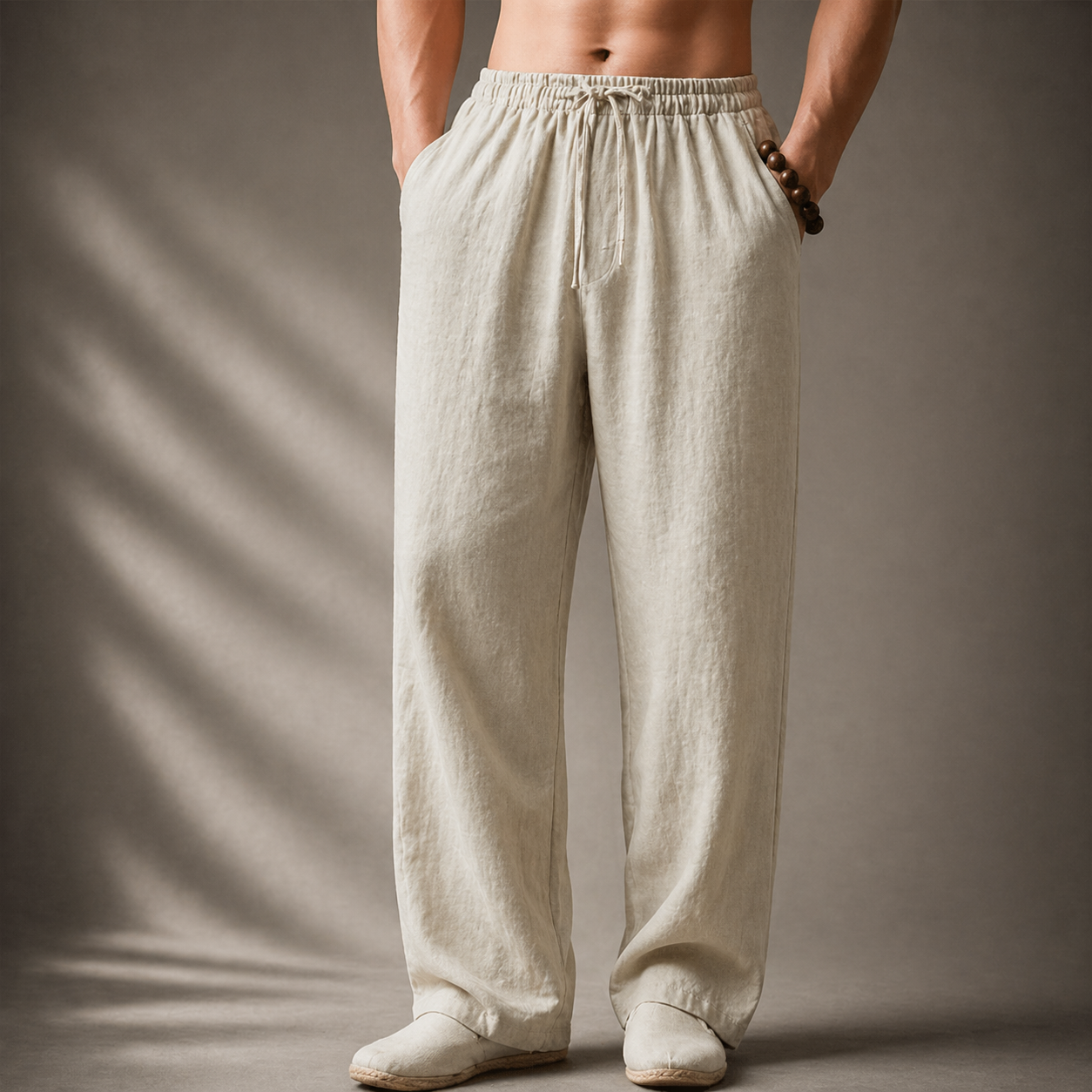 Pantaloni Uomo a Gamba Dritta con Coulisse – Vestibilità Comoda
