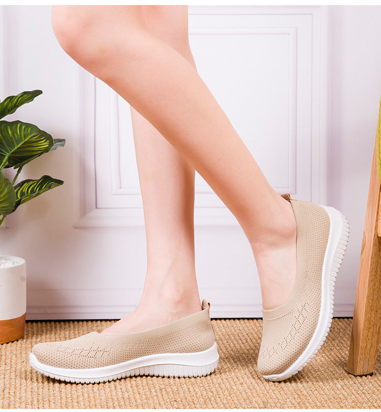Women's Slip-On Sneakers with Arch Support and Wide Toe Box