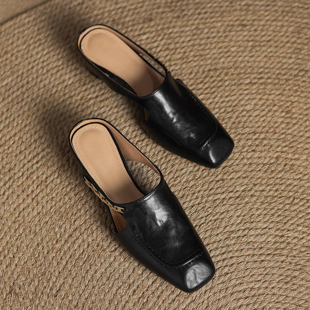 Mocasines Mule para mujer con plantilla acolchada y talón abierto – Mocasines casuales