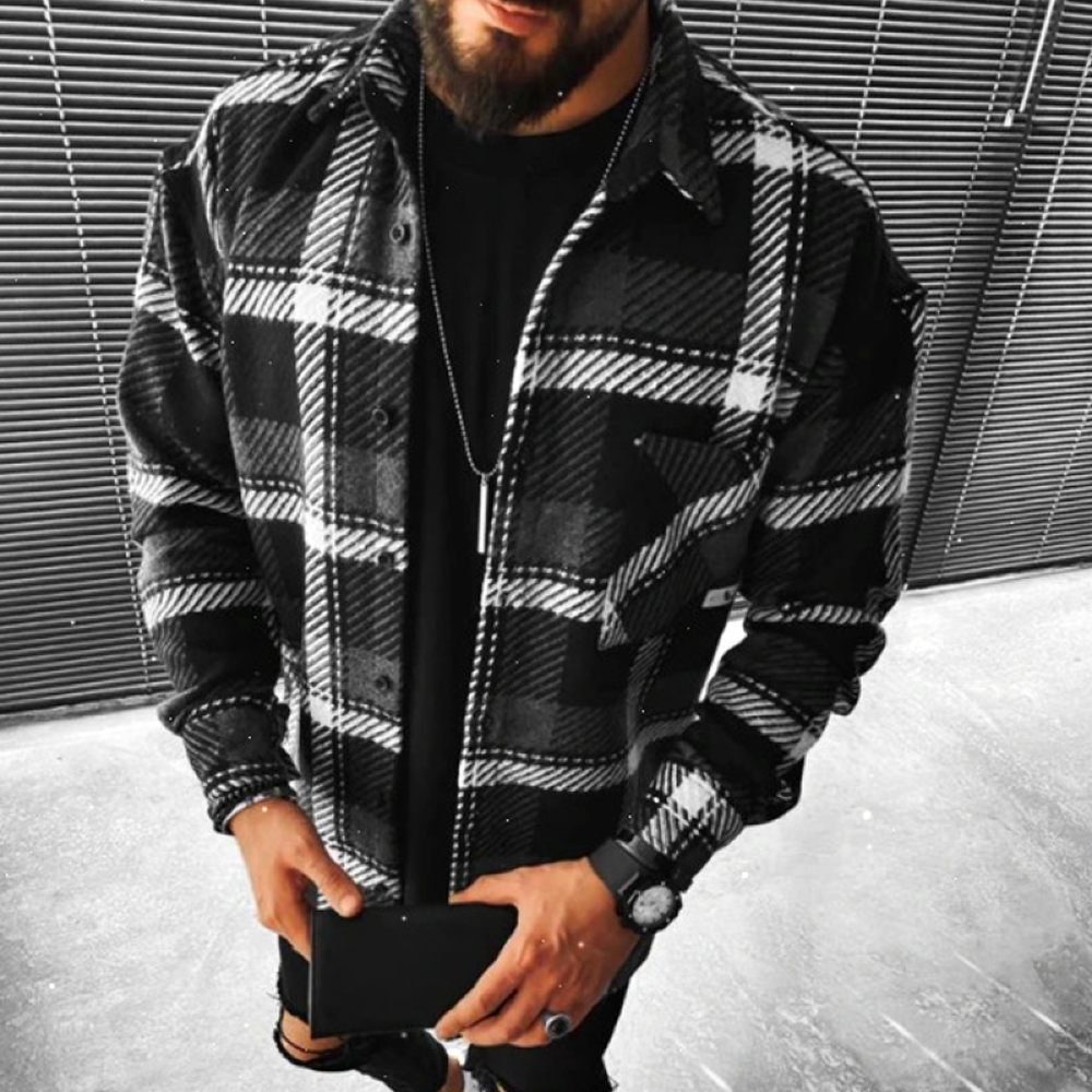 Men's Flannel Shirt Long Sleeve Regular Fit