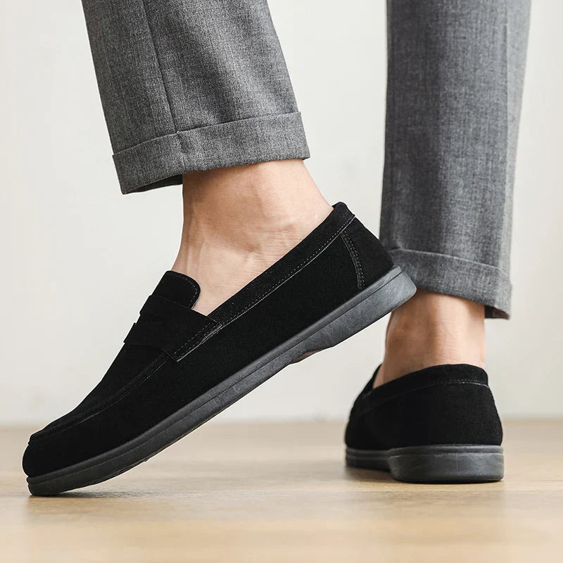 Men's Penny-Strap Loafers with Matte Finish and Cushioned Insole – Classic Everyday Style