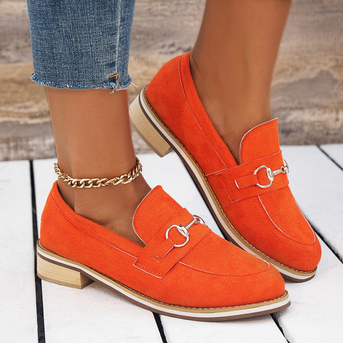 Women's Moccasins Round Toe Arch Support 2 cm Wedge – Spring Summer Autumn Shoes
