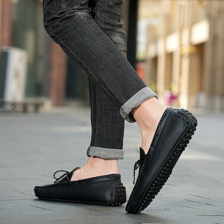 Men's Slip-On Loafers with Rubber Sole