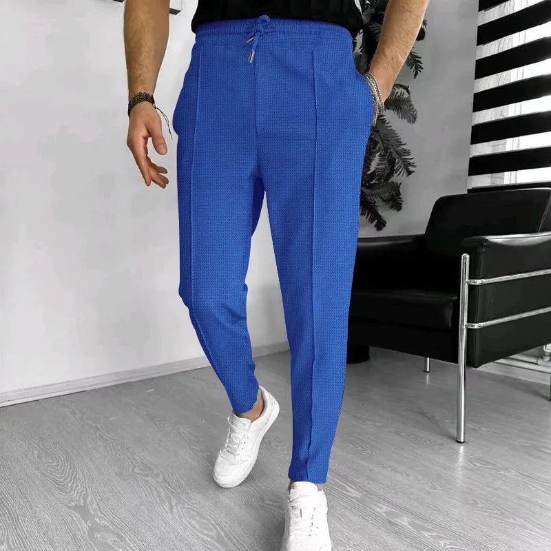 Herre Jogger Bukser Slim Fit med Tapered Ben og Snøre i Taljen – Aktivt Design