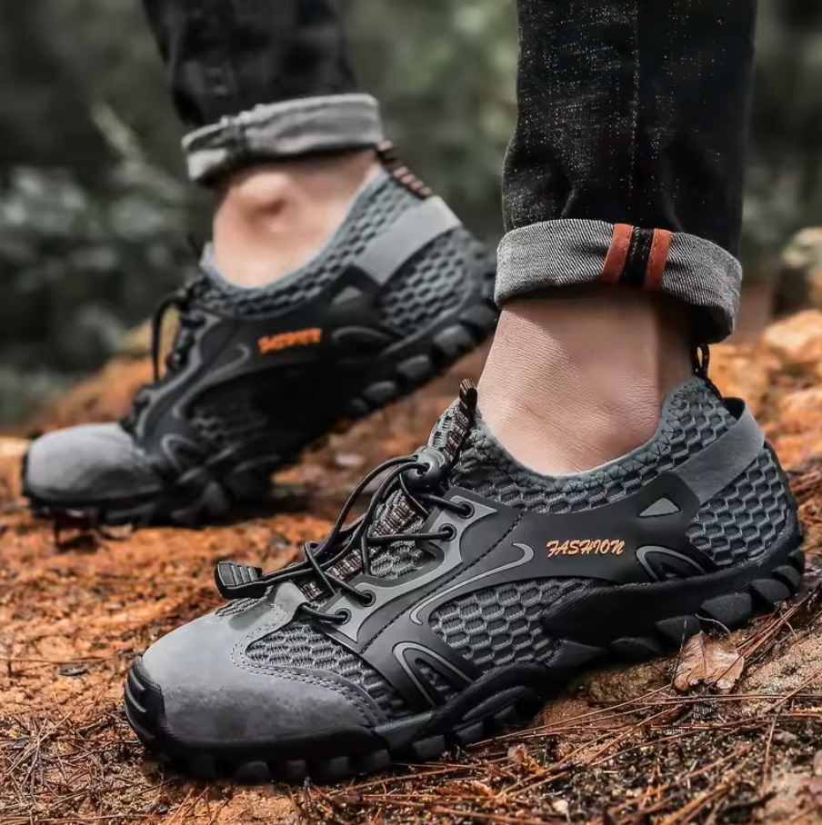 Herre vandresko med skridsikker sål og støtte til stier – Outdoor stil
