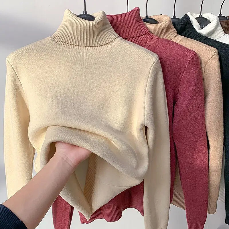 Maglione Donna Collo Alto Elasticizzato con Tessuto Liscio – Stile Quotidiano