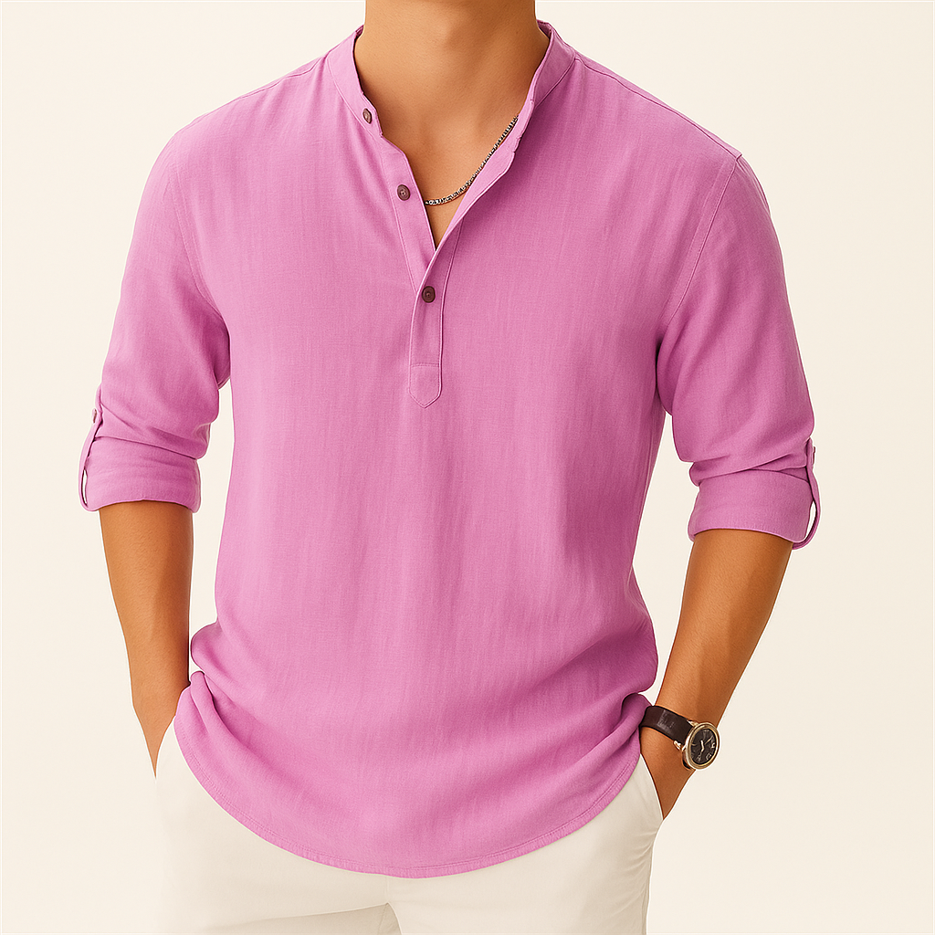 Camisa para Hombre con Botones Ligera y Transpirable para Climas Cálidos