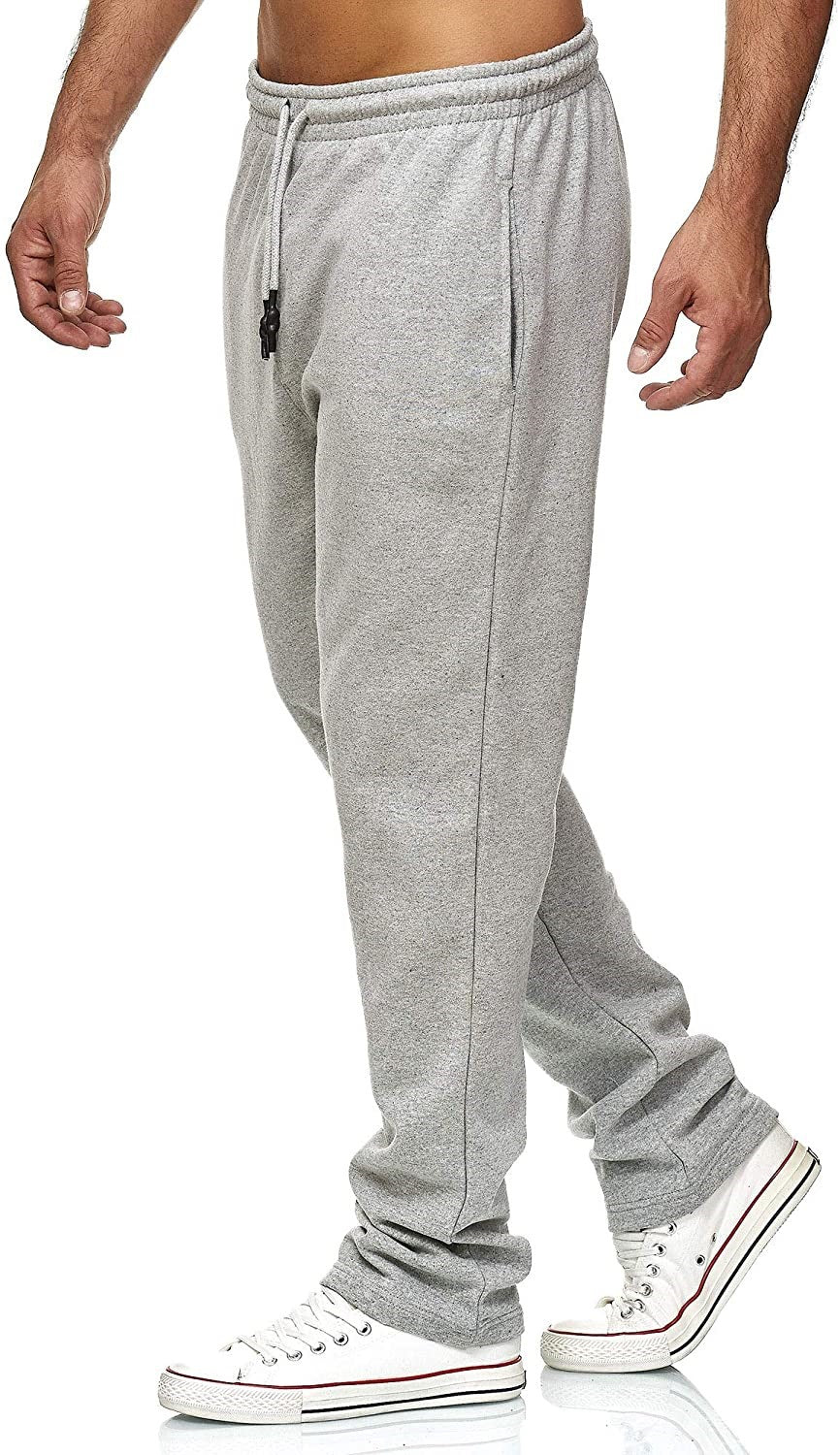 Pantaloni della Tuta Uomo Gamba Dritta Microelastici Foderati in Pile – Comfort Termico