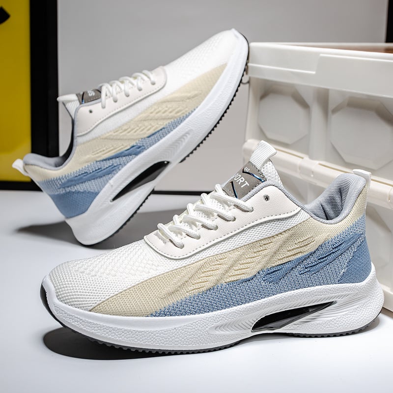 Men's Sneakers with Laces, Low Design and Round Toe