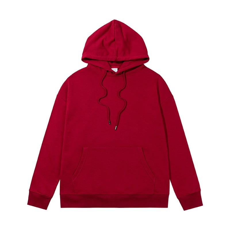 Herre hættetrøje med lange ærmer og ensfarvet design