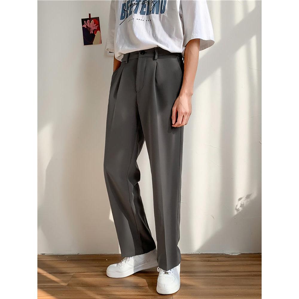 Pantaloni Uomo Eleganti a Gamba Dritta – Taglio Sartoriale e Linea Strutturata