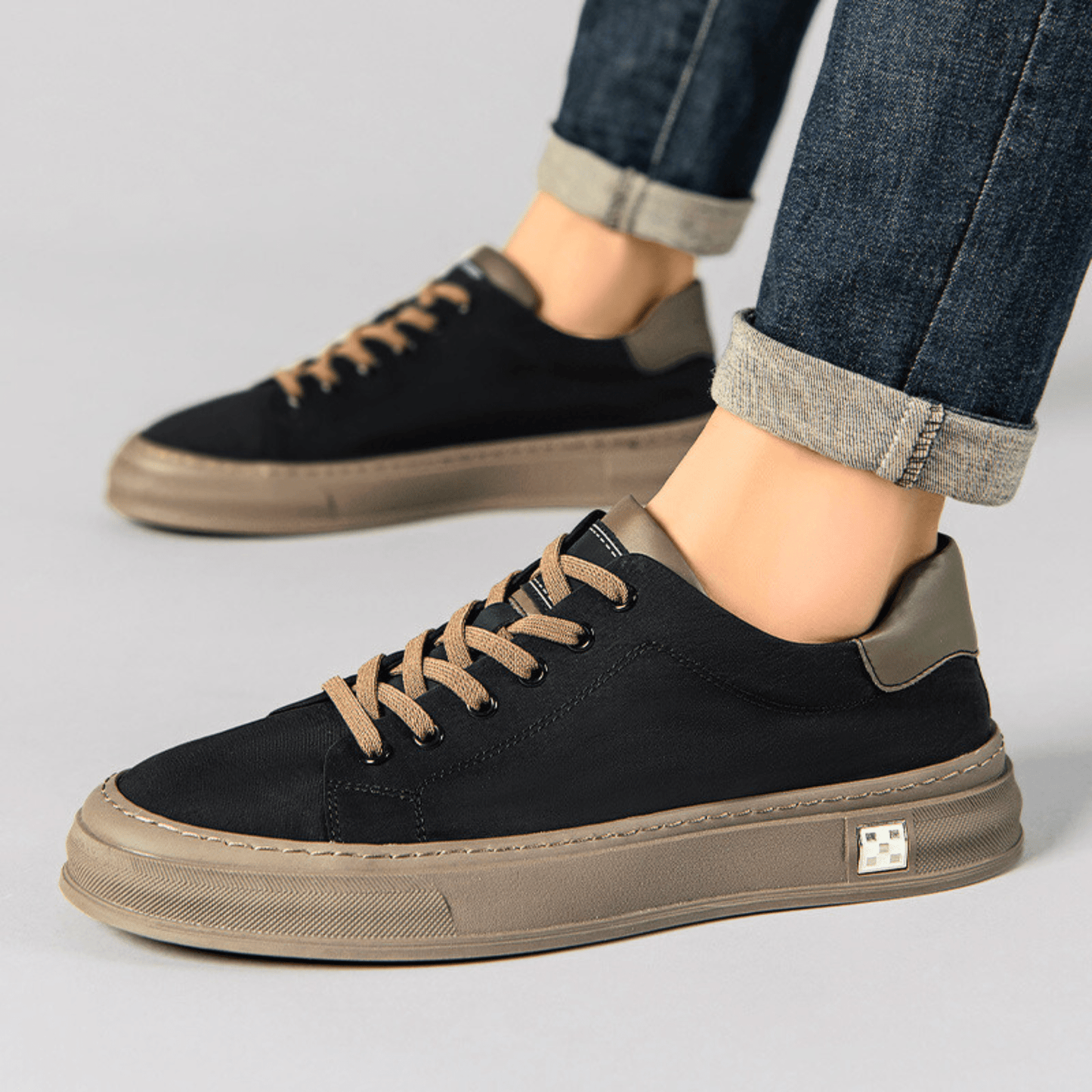 Sneakers da Uomo Basse Traspiranti con Soletta Ammortizzata e Design Leggero