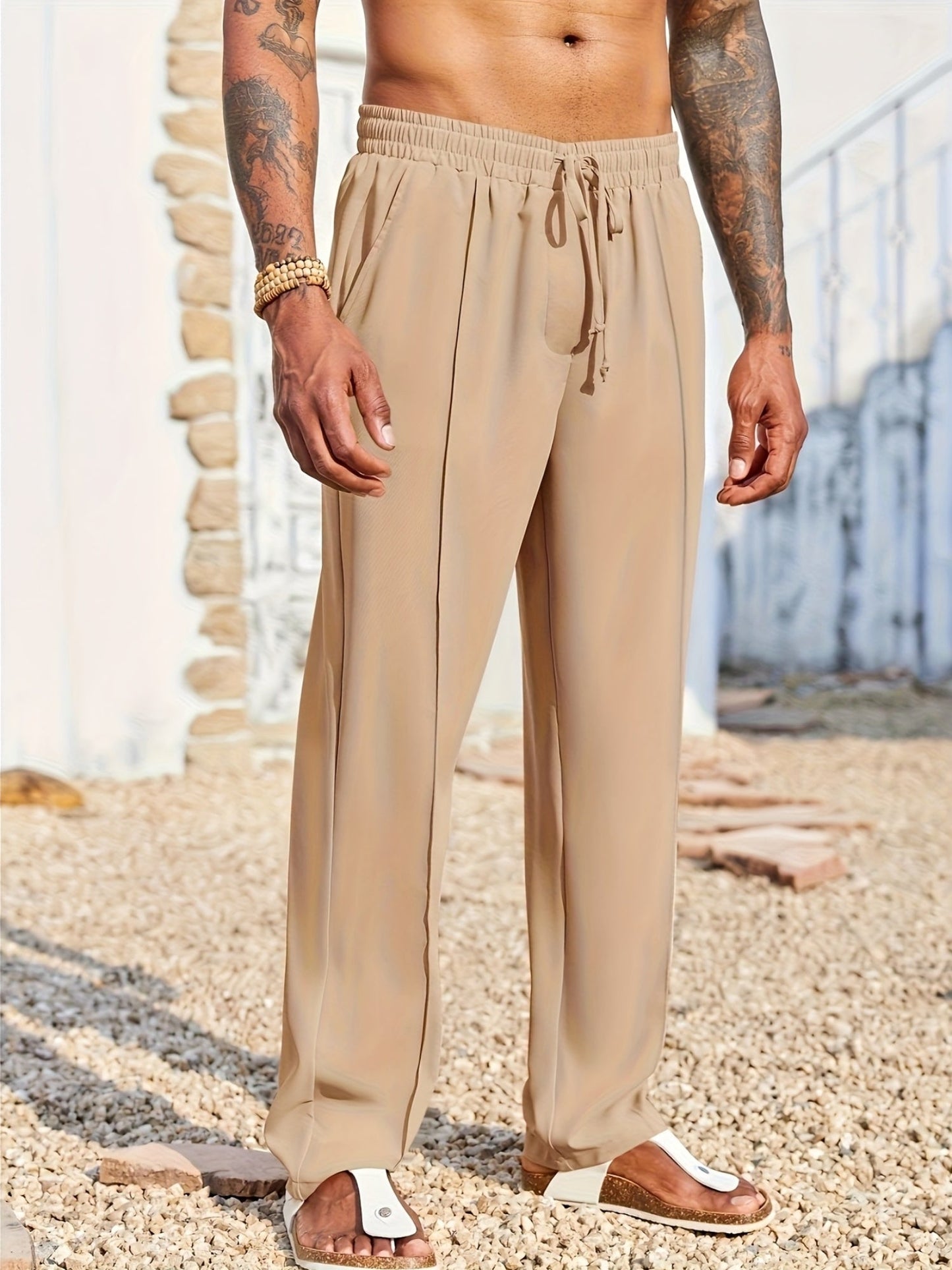 Pantaloni Uomo in Velluto a Coste Straight Fit Antipiega alla Caviglia