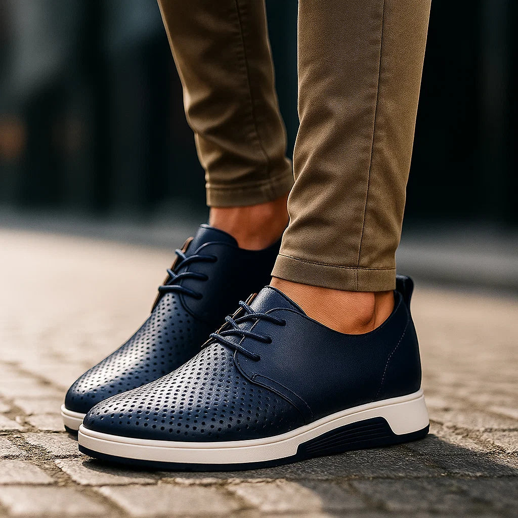 Men's Moccasins with Slip-On Design, Ventilated Upper, and Grip-Edge Sole