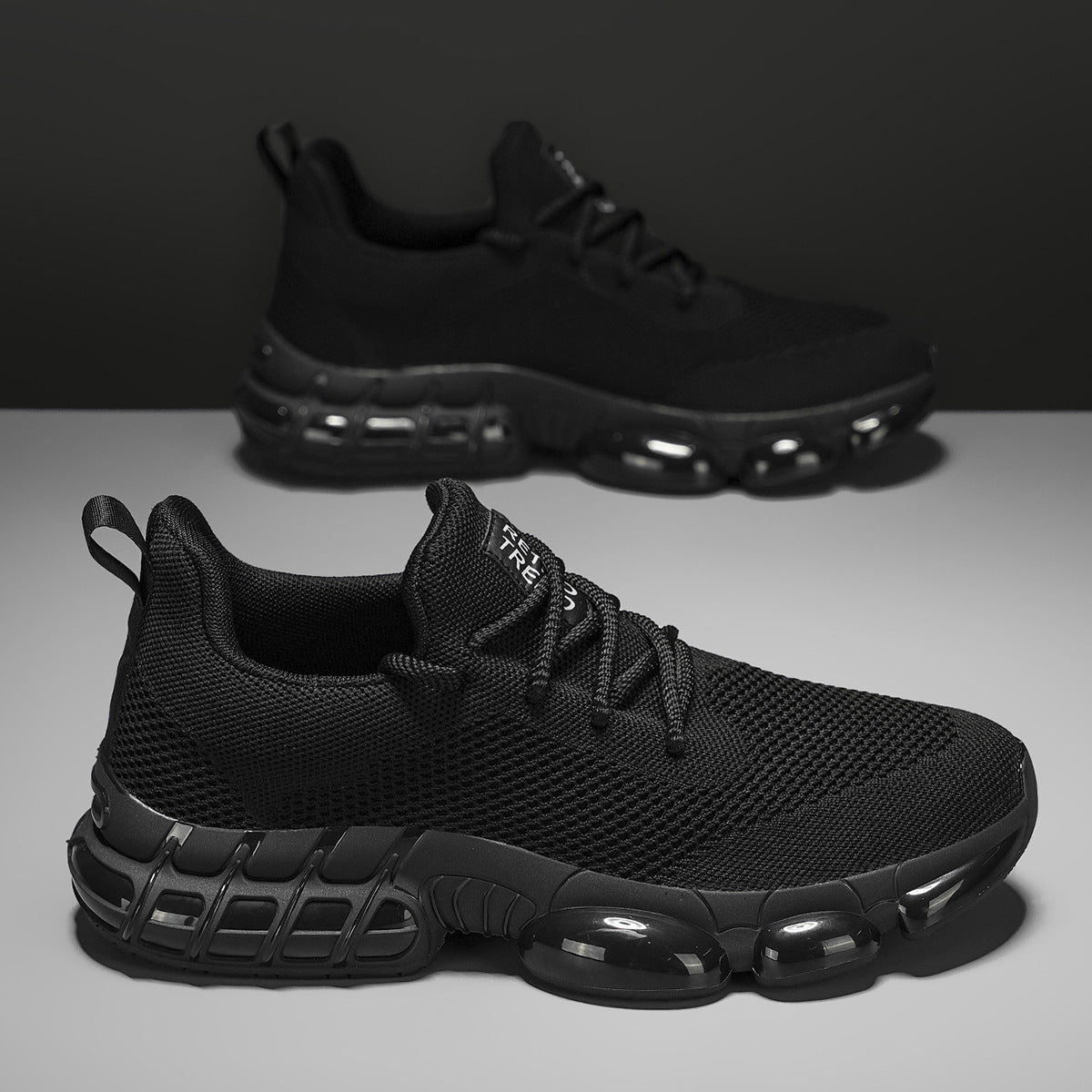 Zapatillas de baloncesto para hombre de tejido de malla transpirable, con cordones y diseño a contraste