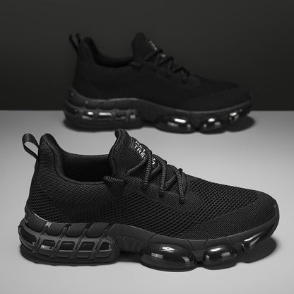 Zapatillas de baloncesto para hombre de tejido de malla transpirable, con cordones y diseño a contraste