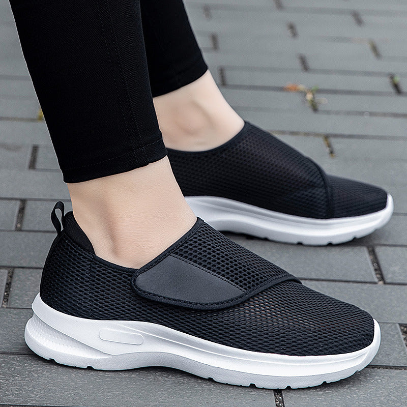 Zapatos de hombre de malla transpirable con cierre de velcro