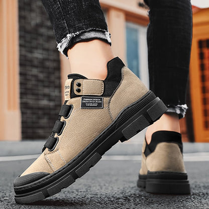 Sneakers Invernali da Uomo con Fascia Elastica e Design a Mezza Gamba