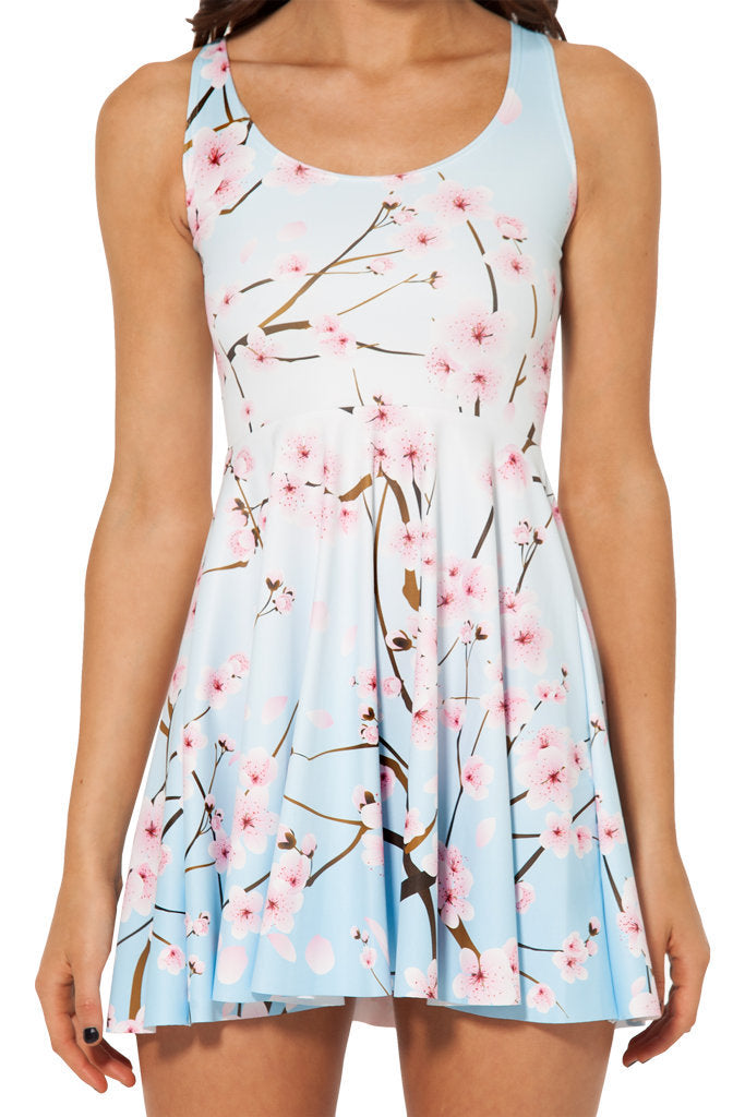 Abito Midi Donna Stampato Senza Maniche con Spalline Sottili e Gonna a Balze – Abito Estivo Casual