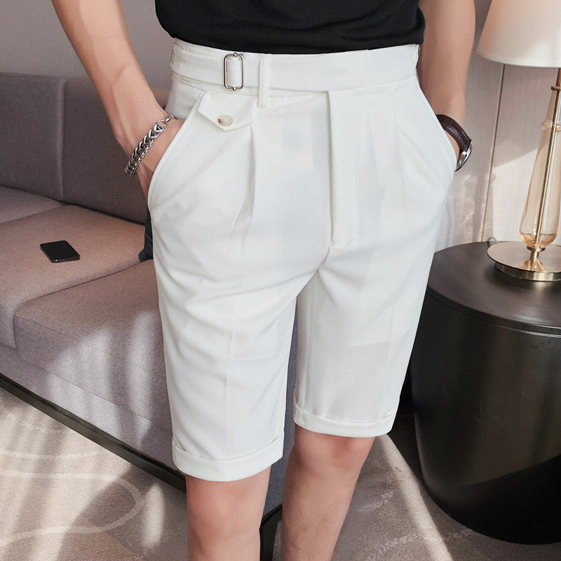 Herre sommershorts med lige ben og kontrastdesign – mikroelasticitet