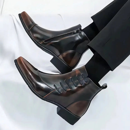 Stivali Uomo con Lacci e Zip Laterale – Stile Versatile Quotidiano
