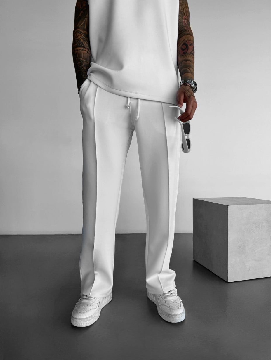 Men's Lounge Set with Sleeveless Top and Tailored Pants