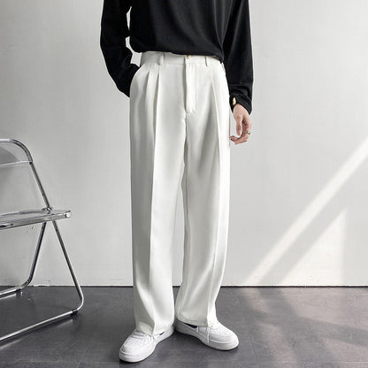 Pantaloni Uomo Slim Fit Sartoriali – Taglio Strutturato con Pieghe Frontali