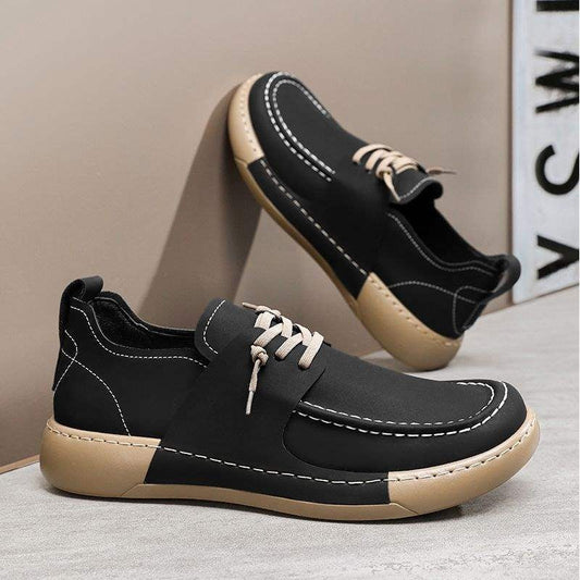 Men's loafers with lightweight sole - leather look