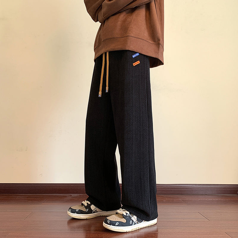 Pantaloni Termici Uomo Foderati in Peluche Microelastici Vita Media Tinta Unita – Comfort Invernale