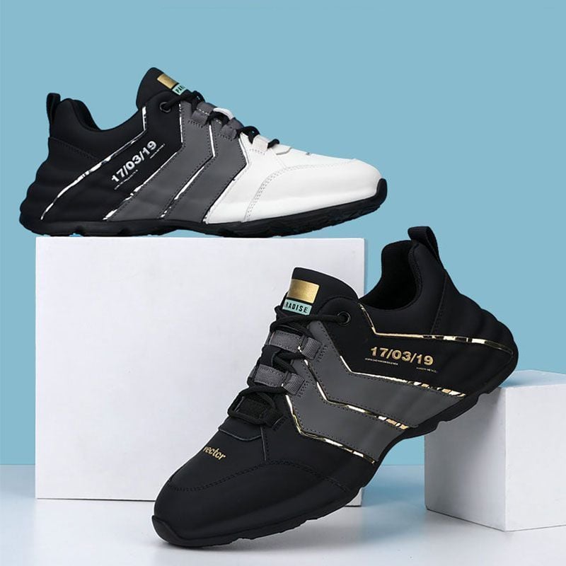 Men's Running Shoes with Laces and Thick Sole