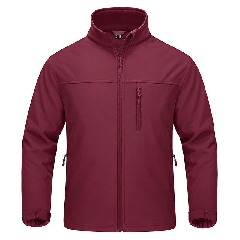 Giacca Uomo Invernale Collo Alto Colore Solido con Tasche con Zip