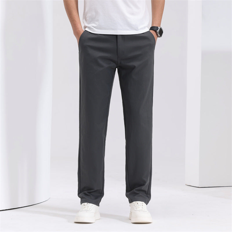Pantaloni Uomo Dritti Larghi Vita Media Leggeri – Stile Casual