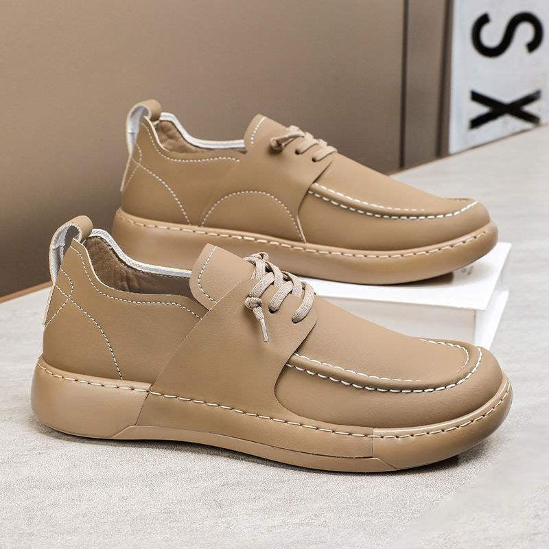 Men's loafers with lightweight sole - leather look