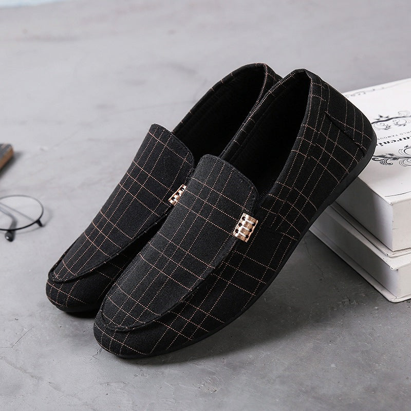 Scarpe Uomo in Tela con Punta Tonda e Suola Leggera