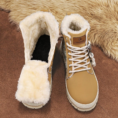 Botas de hombre altas con cordones, punta redondeada y tacón grueso