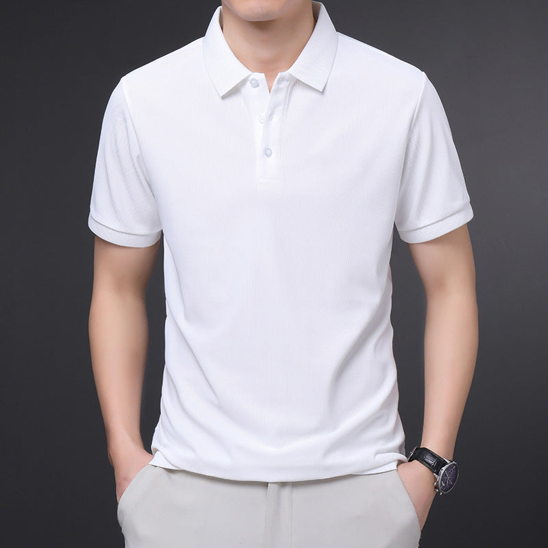 Camicia Uomo a Manica Corta con Colletto a Rever – Stile Business Estivo