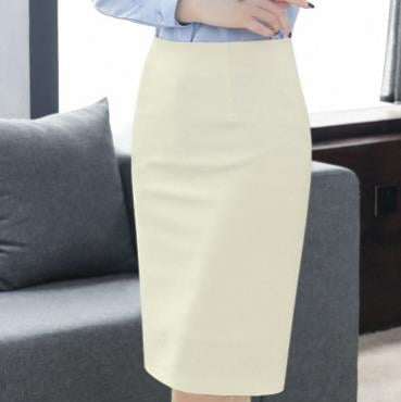 Women's Mid-Length Skirt with Solid Color Fleece Lining