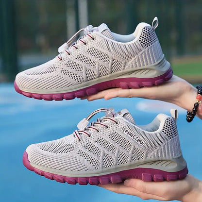 Damesneakers i åndbart mesh med polstret indersål – Støtte til fodens bue