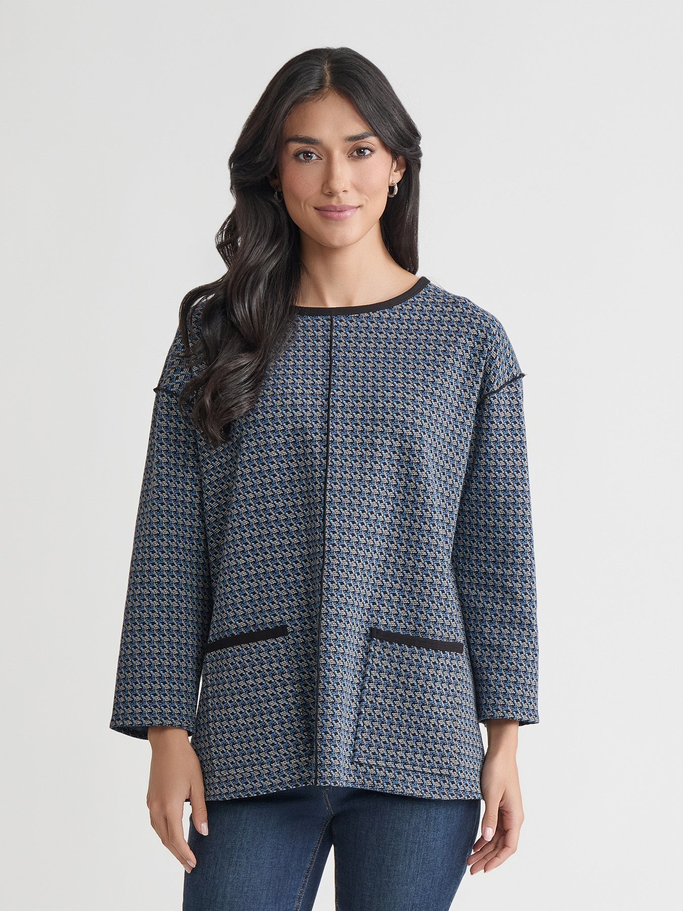 Maglia Donna Maniche Lunghe Girocollo Design da Infilare