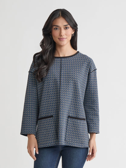 Maglia Donna Maniche Lunghe Girocollo Design da Infilare
