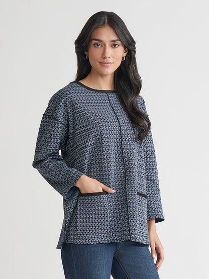 Maglia Donna Maniche Lunghe Girocollo Design da Infilare