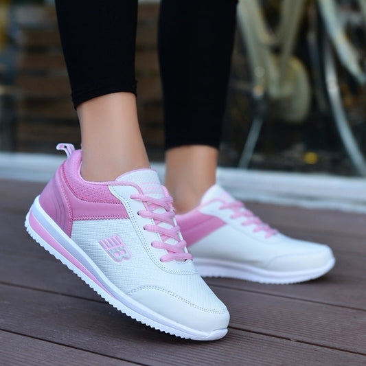 Damesneakers med snørebånd – Let EVA-sål og rund tå