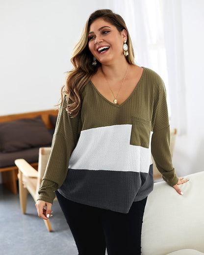 Jersey de mujer suéter de punto con detalles acanalados